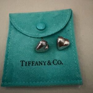 Tiffany & Co. Silver Heart Stud Earrings